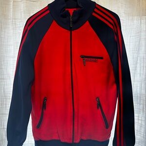 Adidas Red and Black Zip Pocket Jacket